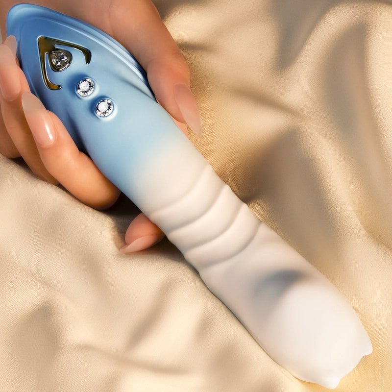 45° Curved Bendable Female Vibrating Vaginal Massager - 30 Frequency Thrust & Vibration Modes - AAVIBE