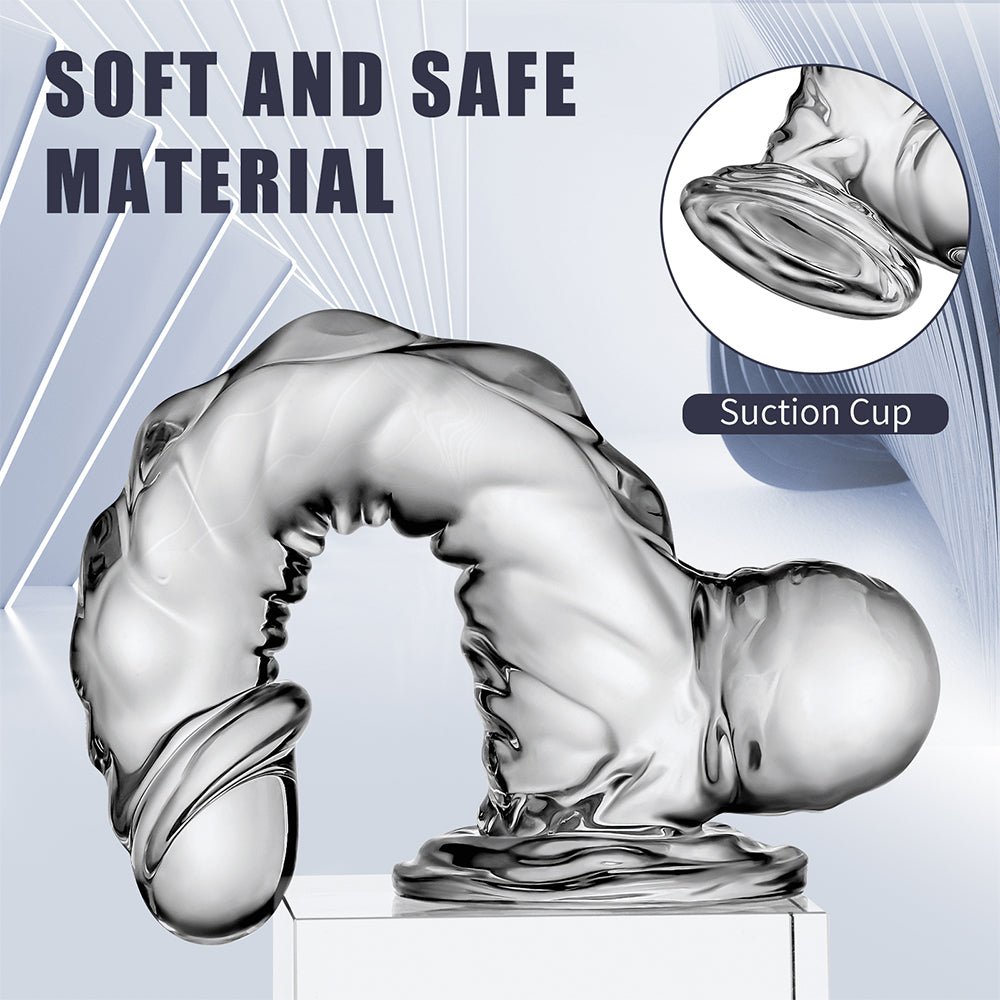 8.2 Inch Clear Dildo Sex Toys - Soft Realistic Dildos with Suction Cup Monster Dildo