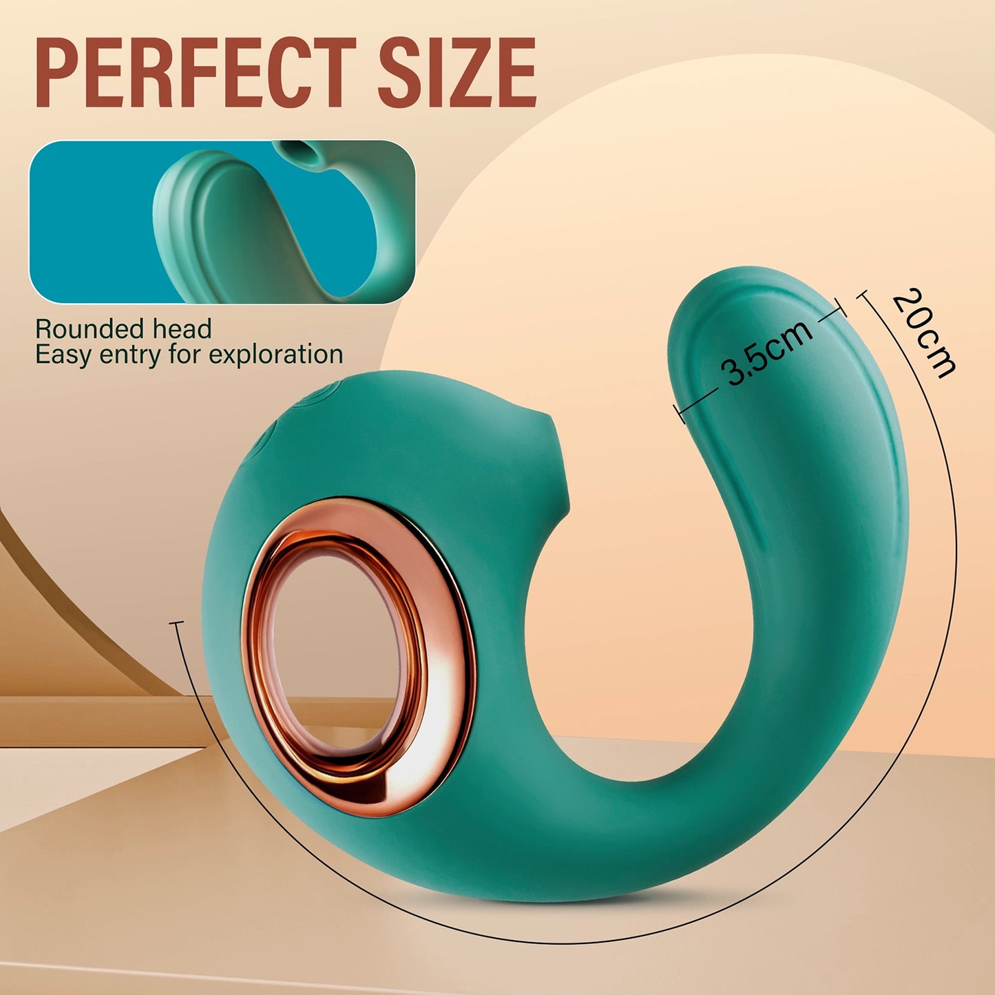 Green G Spot Vibrator - Double Stimulation Sex Toy with 12 Vibration & Licking Modes