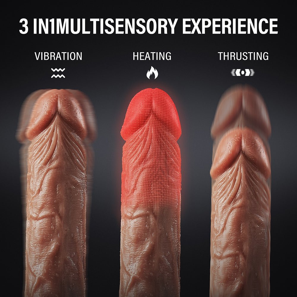 Thrusting Dildo Vibrator Sex Toys - 7.52“ Realistic Baseball Vibrating Dildo Heating Vibrators