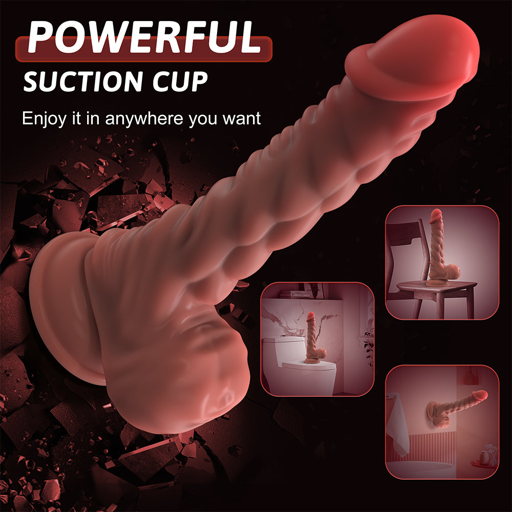 Remote Control Thrusting Dildo Vibrator Sex Toy 9.8 Inch Realistic Dildo with 7 Thrusting Modes, Vibrating Dildo Adult Toys with Strong Suction Cup
