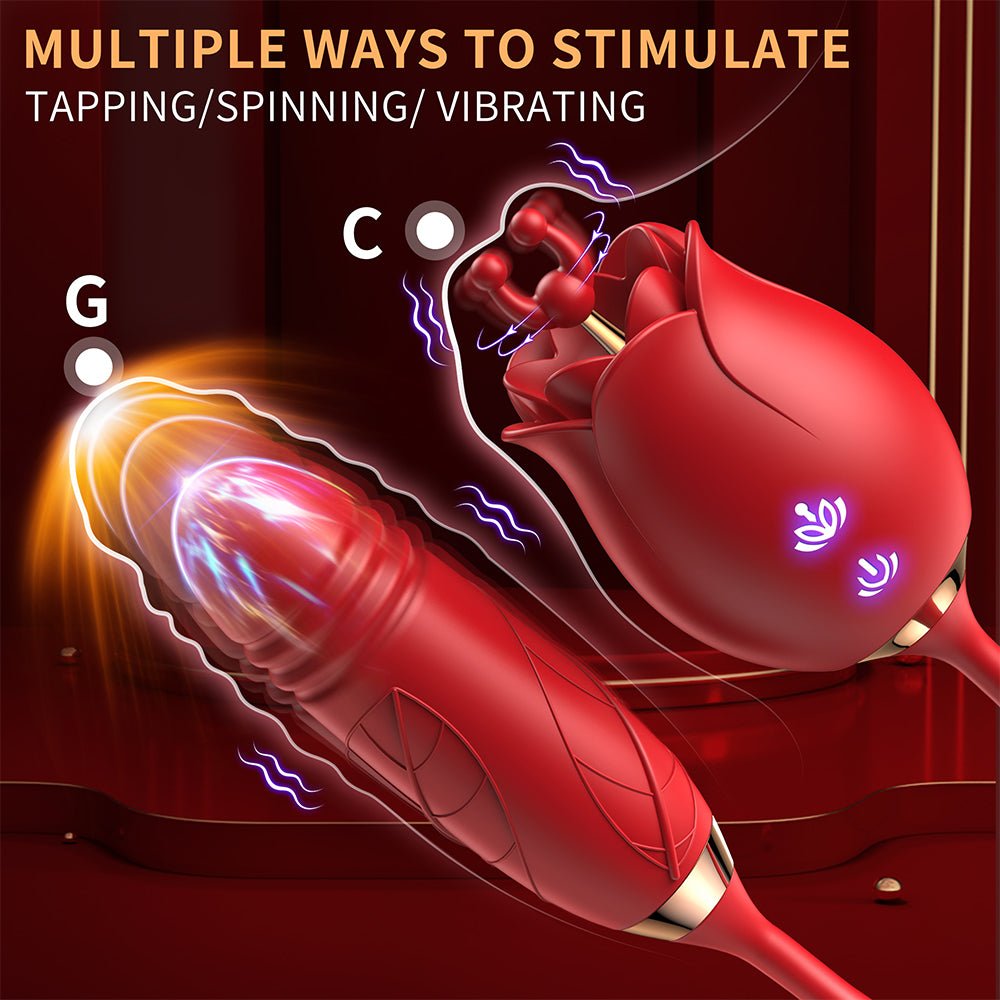 Rose Virbrater for Women, Vaginal Anal Adult Sex Toys for Women Couples