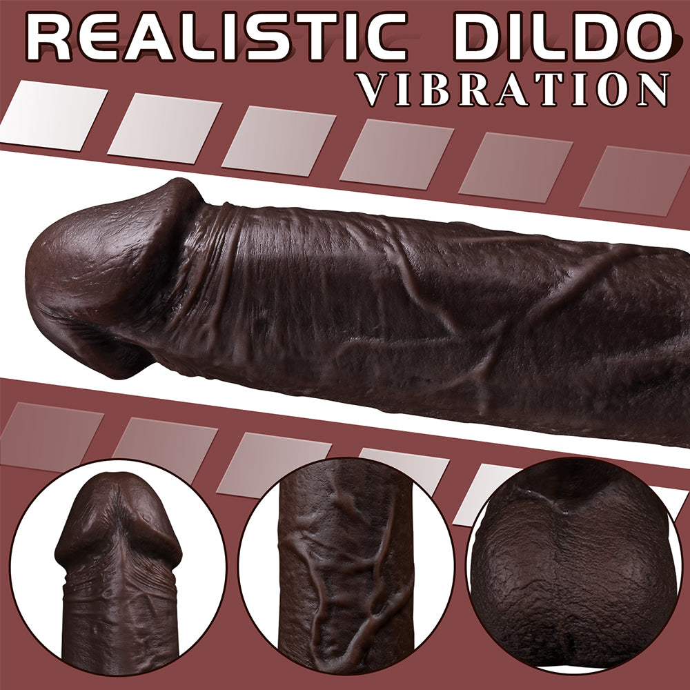 Thrusting Dildo Vibrator Sex Toys with 5 Thrusting 8 Vibration Modes, 9.5 inch Dildos for Women Realistic Vibrating Dildo