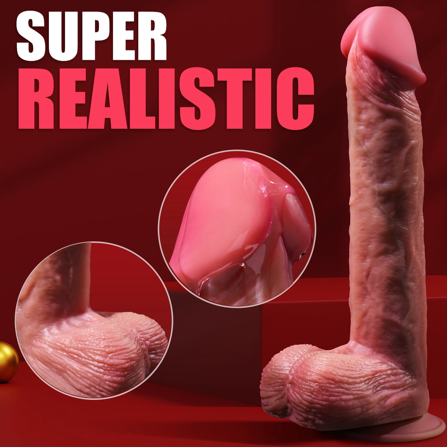 9.05-Inch Female Pleasure Dildo – Silicone Vaginal & Anal Toy with Suction Cup