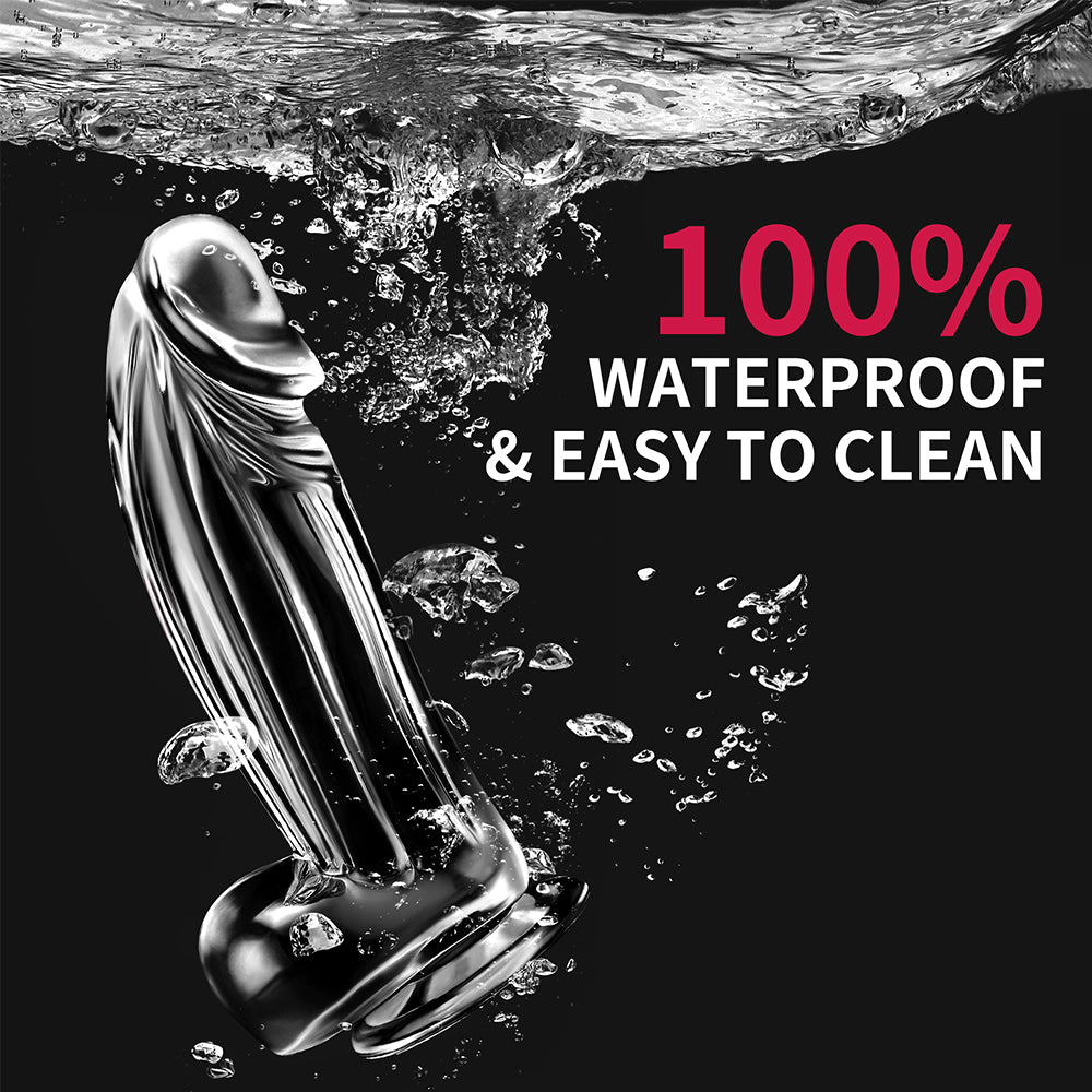 Huge Thick Clear Dildo Sex Toy - 8.7 Inch Big Penis Dildos with Strong Suction Cup