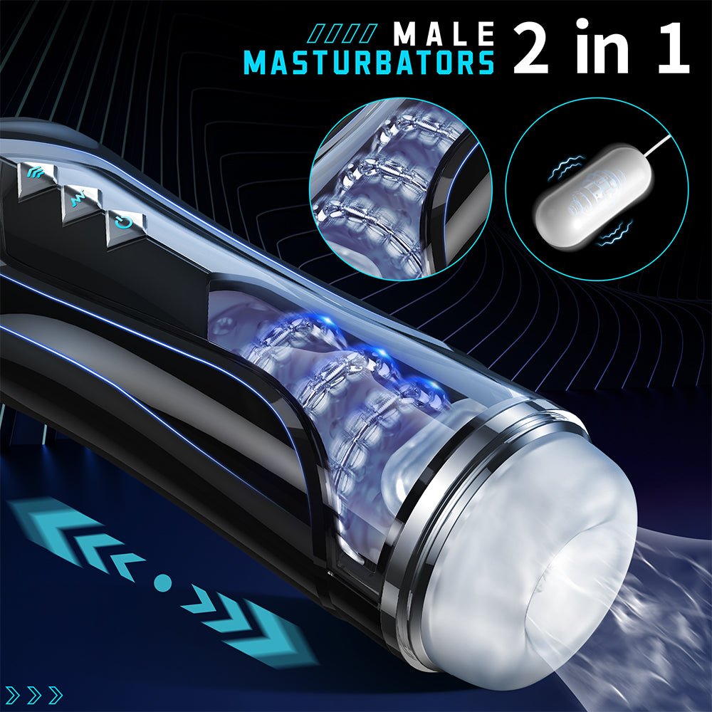 Automatic Male Masterburbater Sex Toys Male Masturbator with 7 Thrusting Vibrations