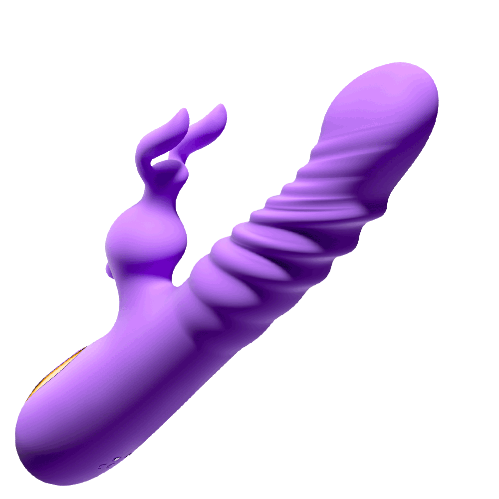 Rabbit Dildos for Clitorial Anal Stimulation,3 in 1 G spot Vibrators Dildo with 6 Twisting & 6 Vibrating Modes