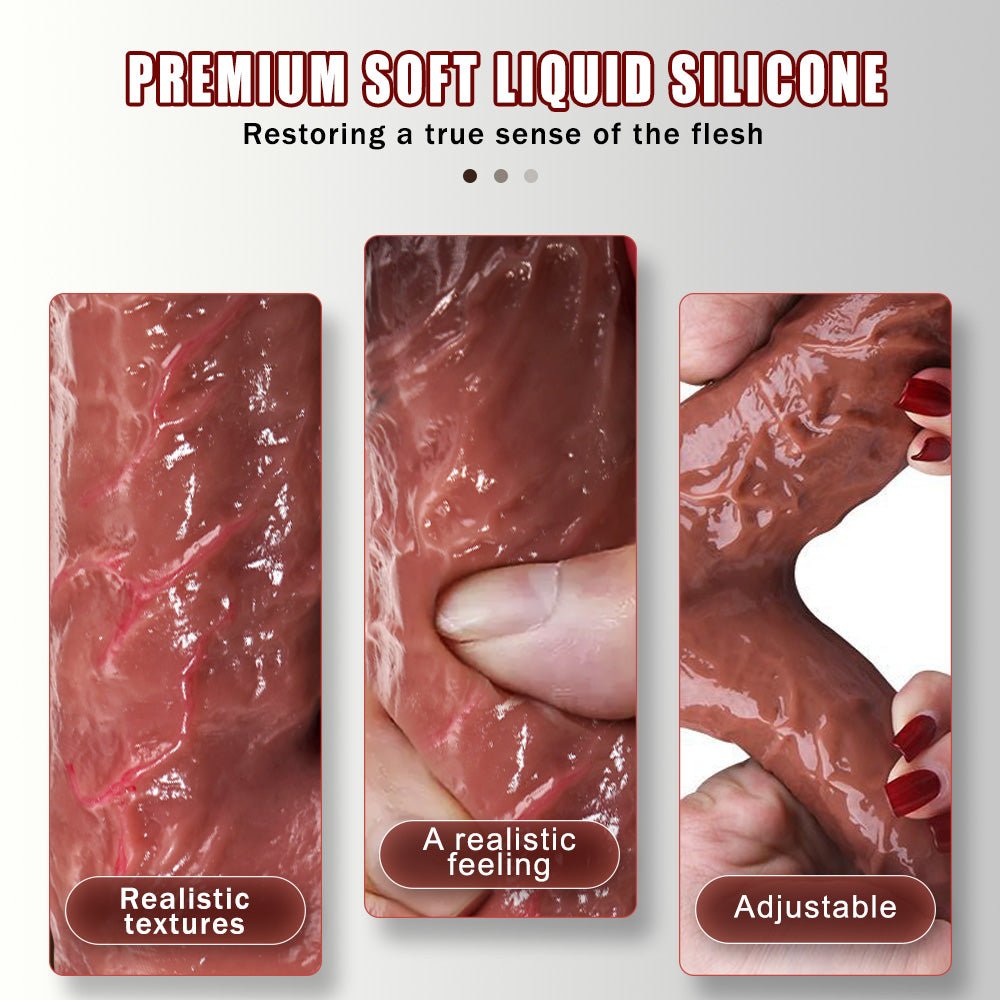 Silicone Double Head Dildo - Realistic Penis with Suction Cups for G-Spot and Anal Stimulation, Ideal for Women and Lesbians