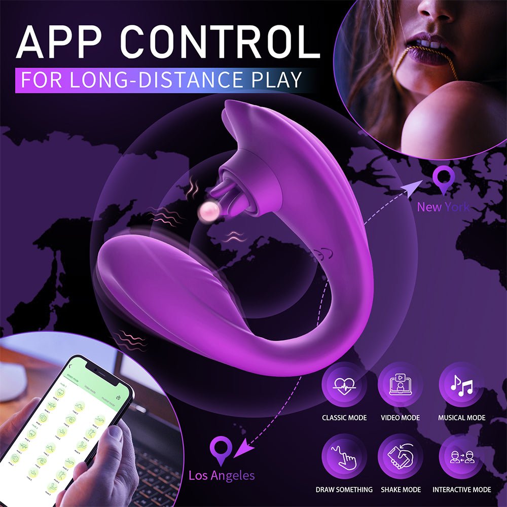 EllaVibe - APP Control, Clitoral Licking G Spot Vibrator with 20 Modes