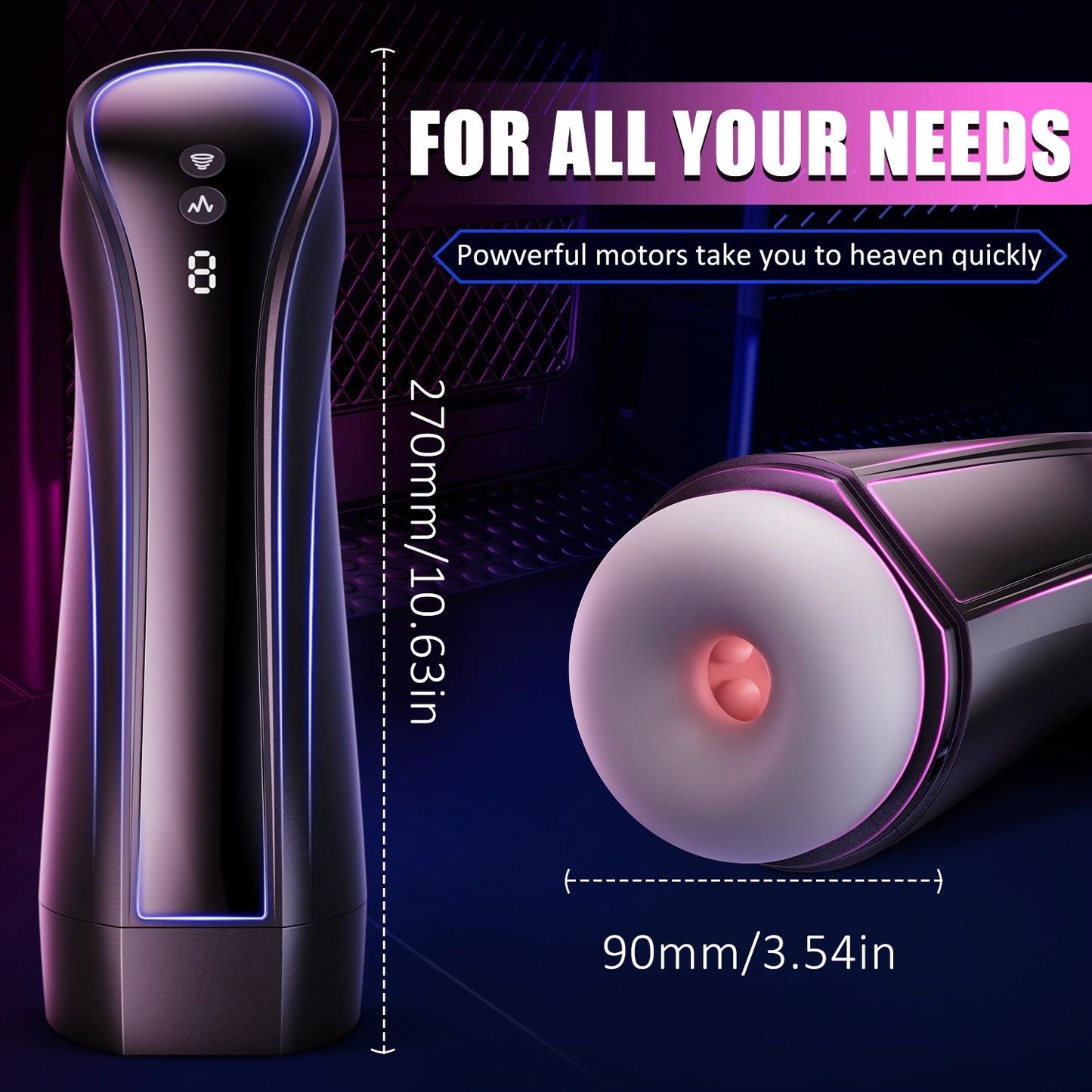 Automatic Male Masturbation Cup - Swivel, Thrust, 7 Sucking & Shock Modes