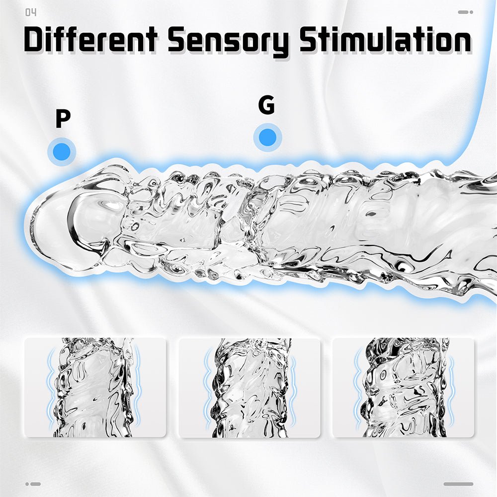 Penis Sleeve Vibrator Cock Ring-3.4 Inch Penis Extender Sleeves with Penis Ring for Cock Enlarger & Girth Male Sex Toys