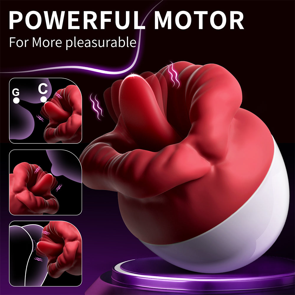 Rose Sex Toys Vibrator for Women - Adult Toys with 10 Vibrating & 10 Tongue Licking Modes