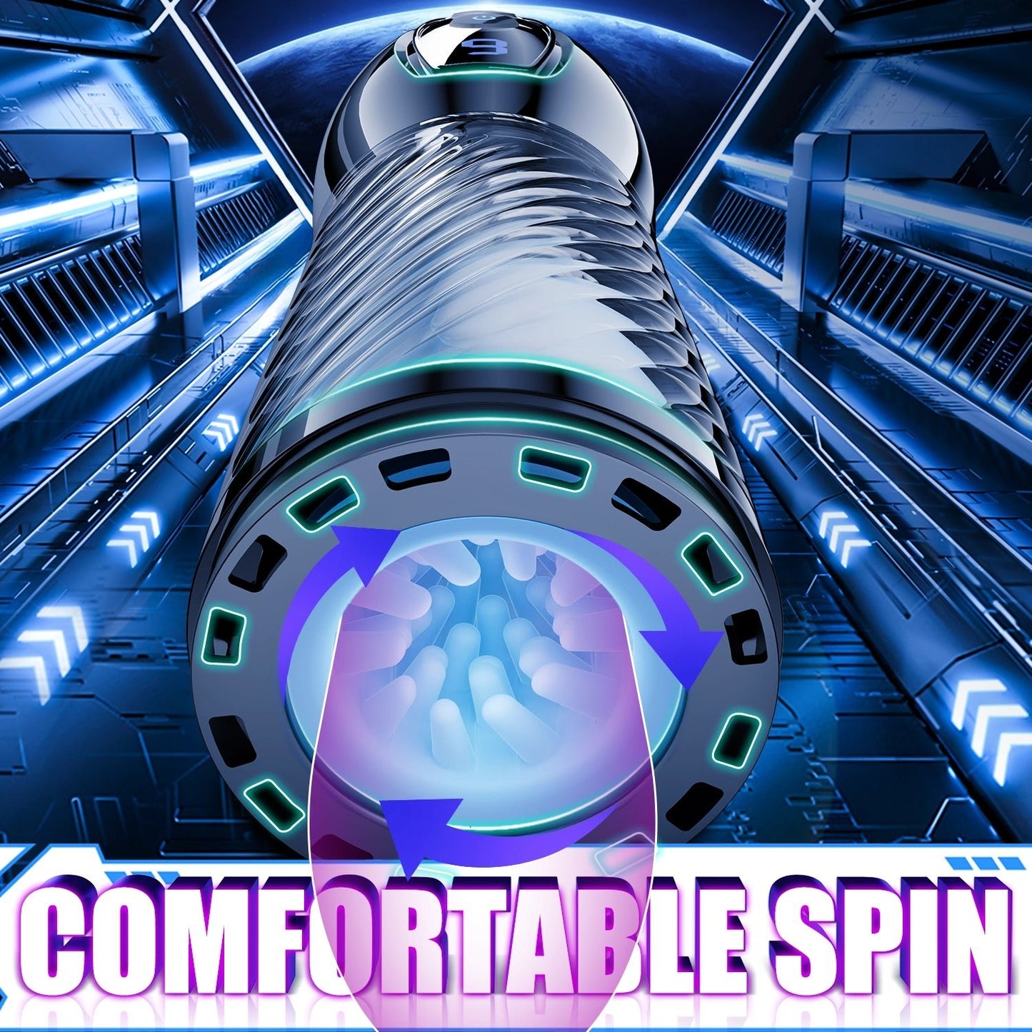 Automatic Male Masturbation Cup - 9 Telescopic + Rotating Modes - AAVIBE