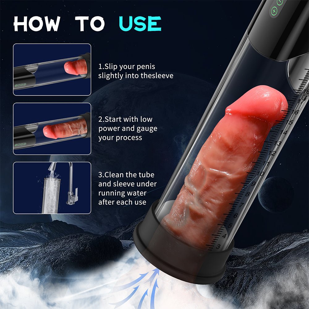 Electric Penis Vacuum Pump - Male Sex Toys Extender for Effective Penis Enlargement with 5 Suction Modes - Adult Sex Toy