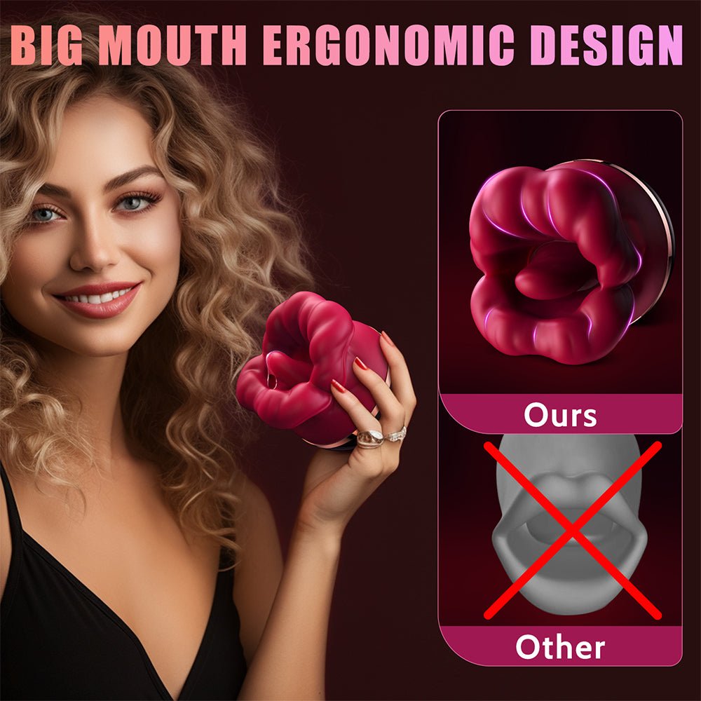 Sex Toys Clitoral Vibrator for Women Rose red Adult Toys with 8 Tongue Licking 8 Vibrating Modes Rose red Sex Stimulator