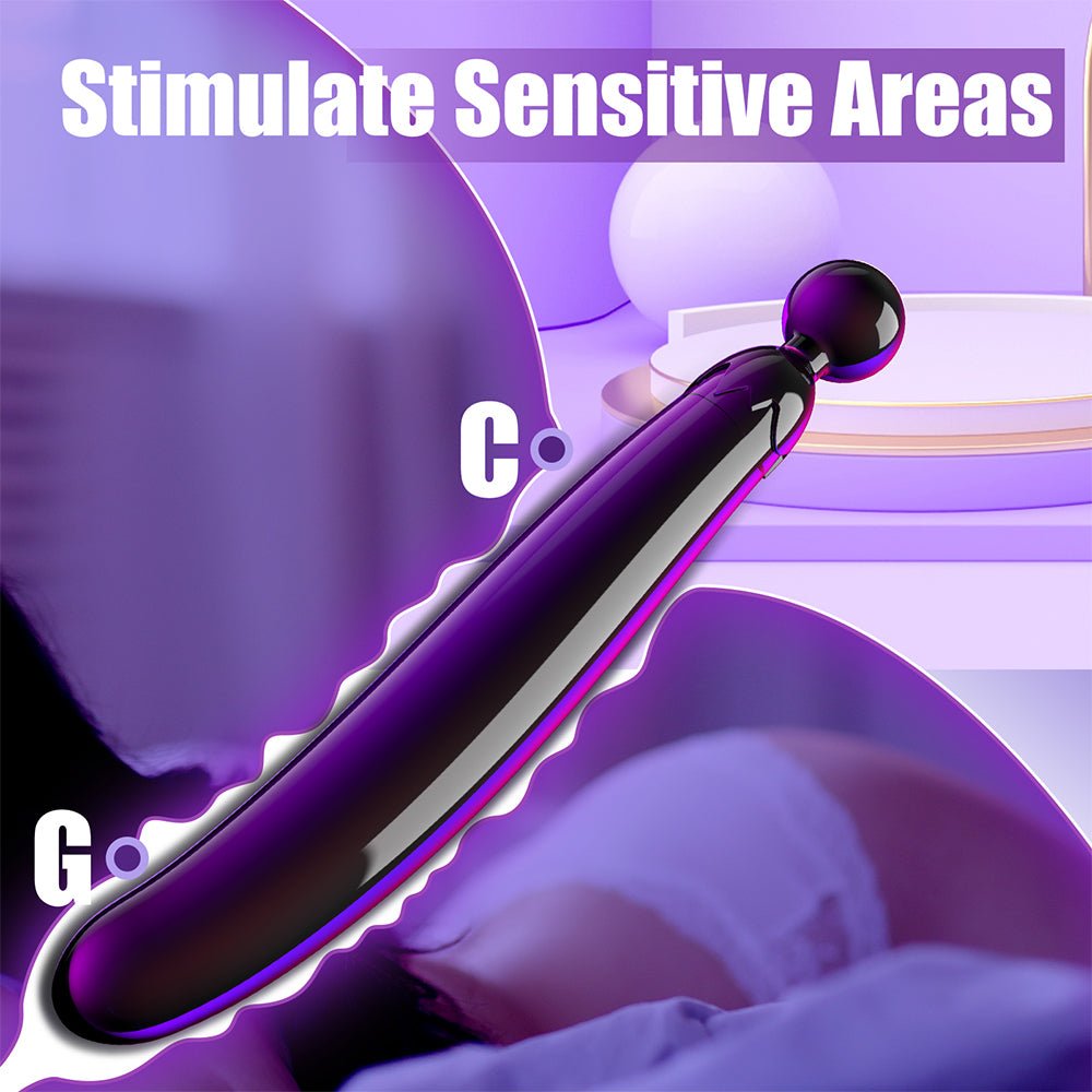 Clear Dildo G Spot Sex Toy - 10.6 Inch Pleasure Wand Double Head Anal Stimulator Sex Toys for Women