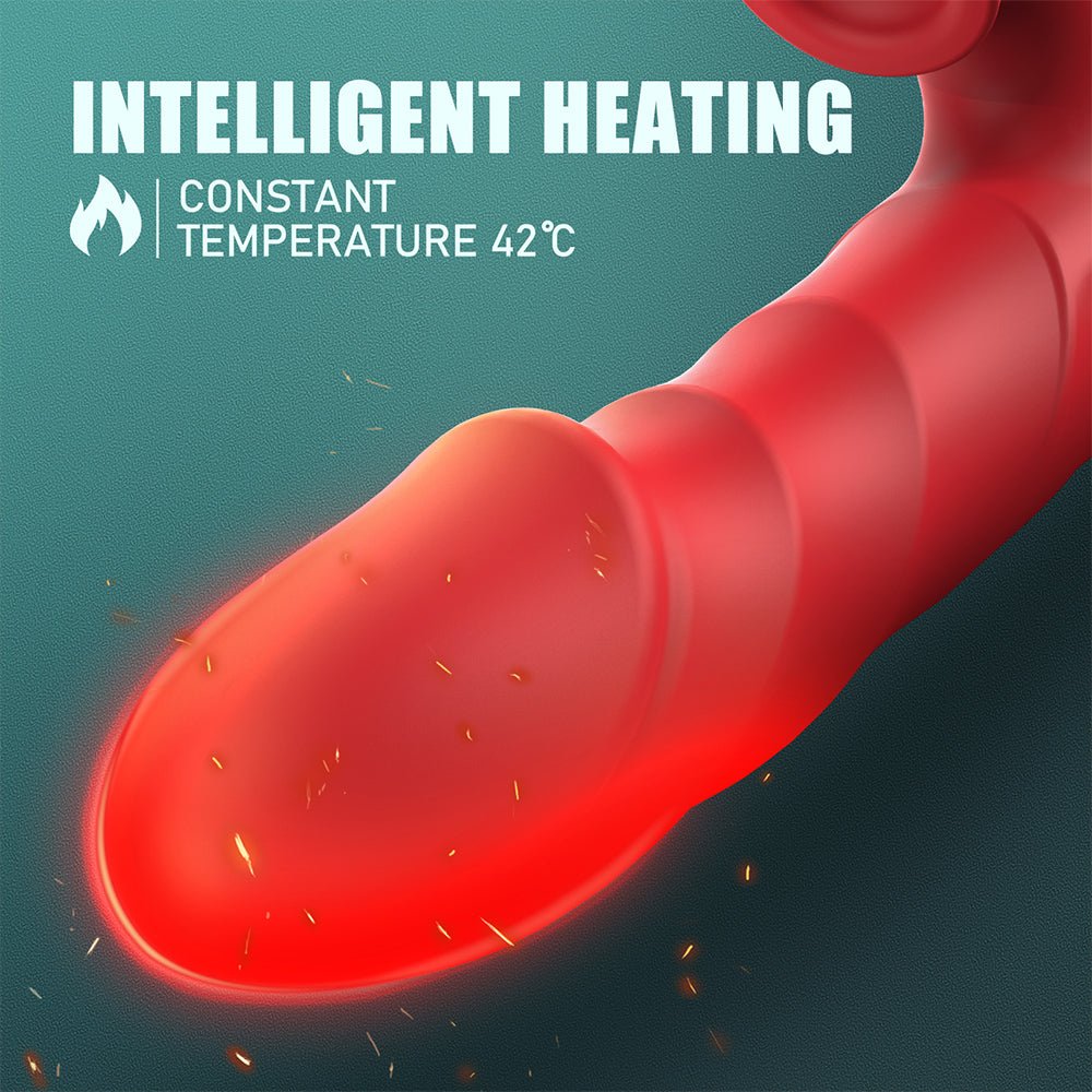 Thrusting Dildo for Women Adult Toys G Spot Vibrator Clitoral Stimulator with 10 Tongue Licking & 10 Vibrating Modes & Heating Function