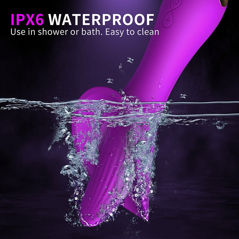 Clitoral Vibrator Rose Toy for Women & Couples,G-Spot Massager with 10 Tongue Licking Vibration Modes