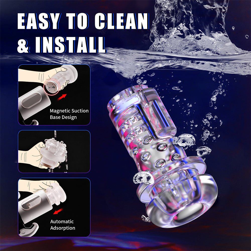 Automatic Male Masturbator - Male Sex Toy Stroker with 9 Thrusting & Vibrating Modes Blow job Toy