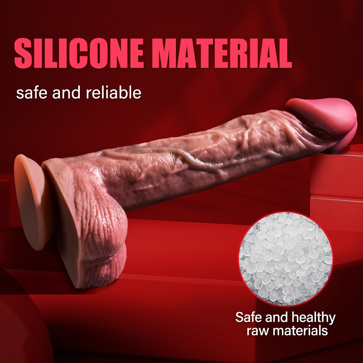 9.05-Inch Female Pleasure Dildo – Silicone Vaginal & Anal Toy with Suction Cup
