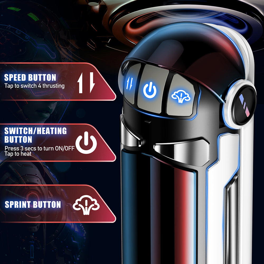 AAVibe Automated Male Sex Toy 4 Thrust Modes, 3D Sleeve, Heating. Hands-Free Pleasure for Men