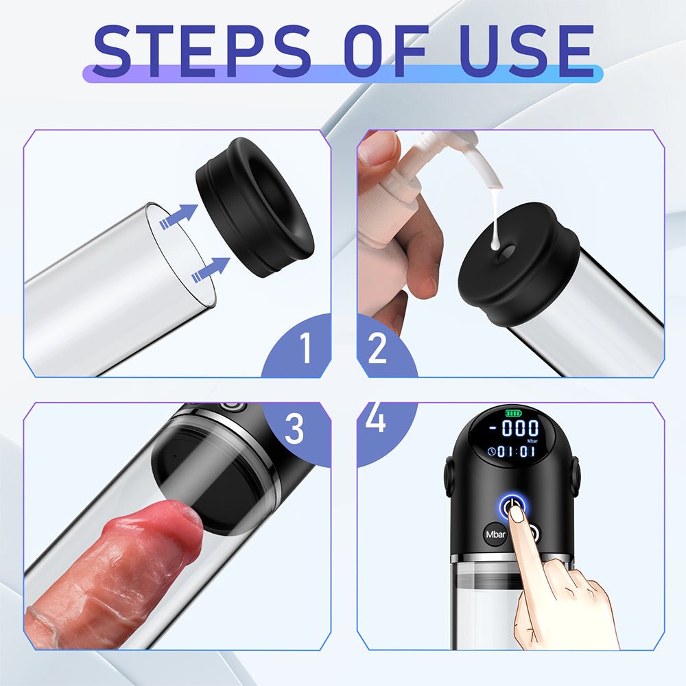 Automatic Penis Pump with 4 Suction Modes for Enlargement