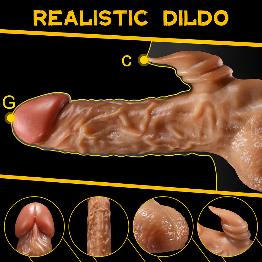 Thrusting Dildo Vibrator Sex Toy Clitoral Licking G Spot Dildo for Clitoral G Spot Anal Stimulation
