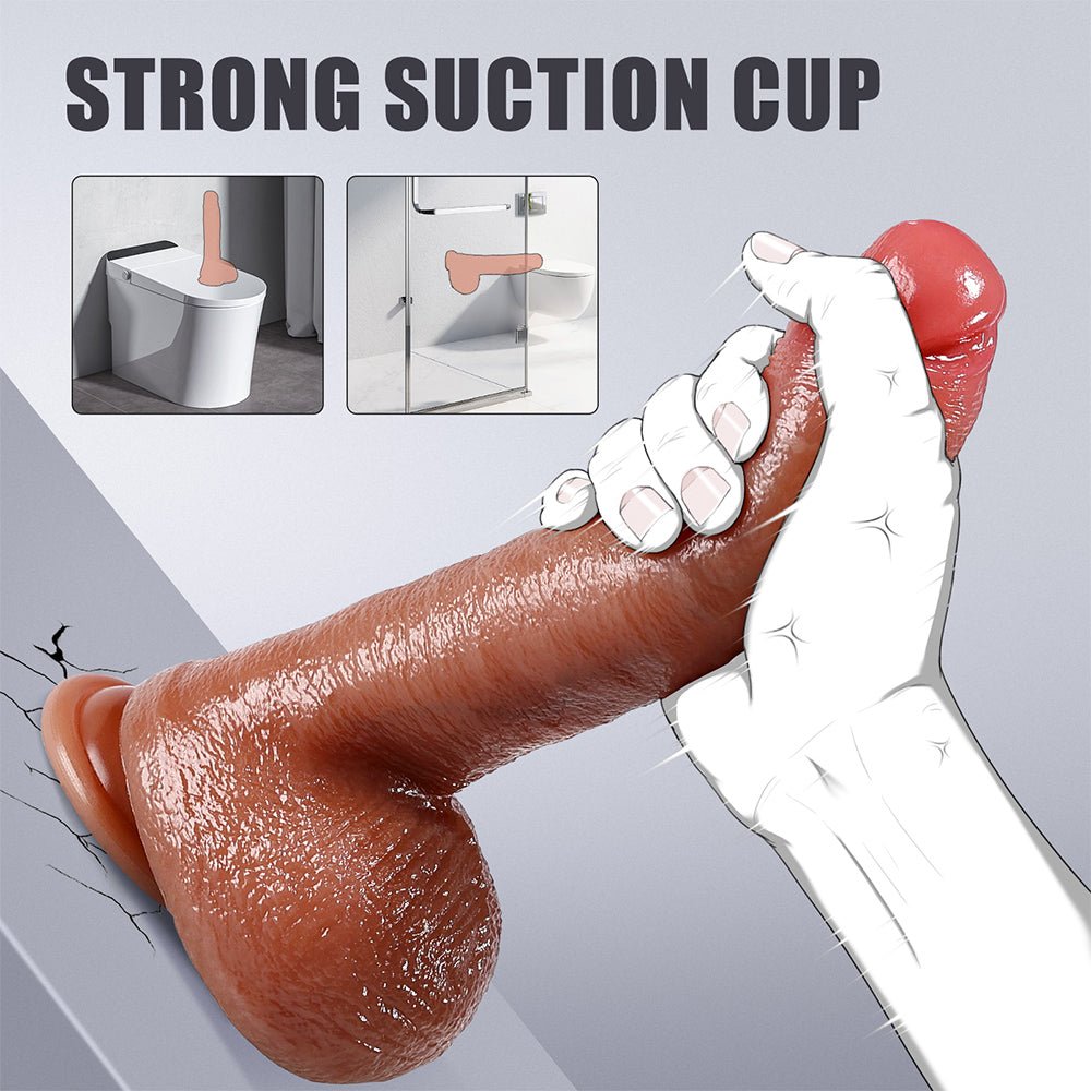 Thrusting Dildo Vibrator Sex Toys for Women - 8.7 Inch Realistic Dildo with 7 Thrusting Wriggling