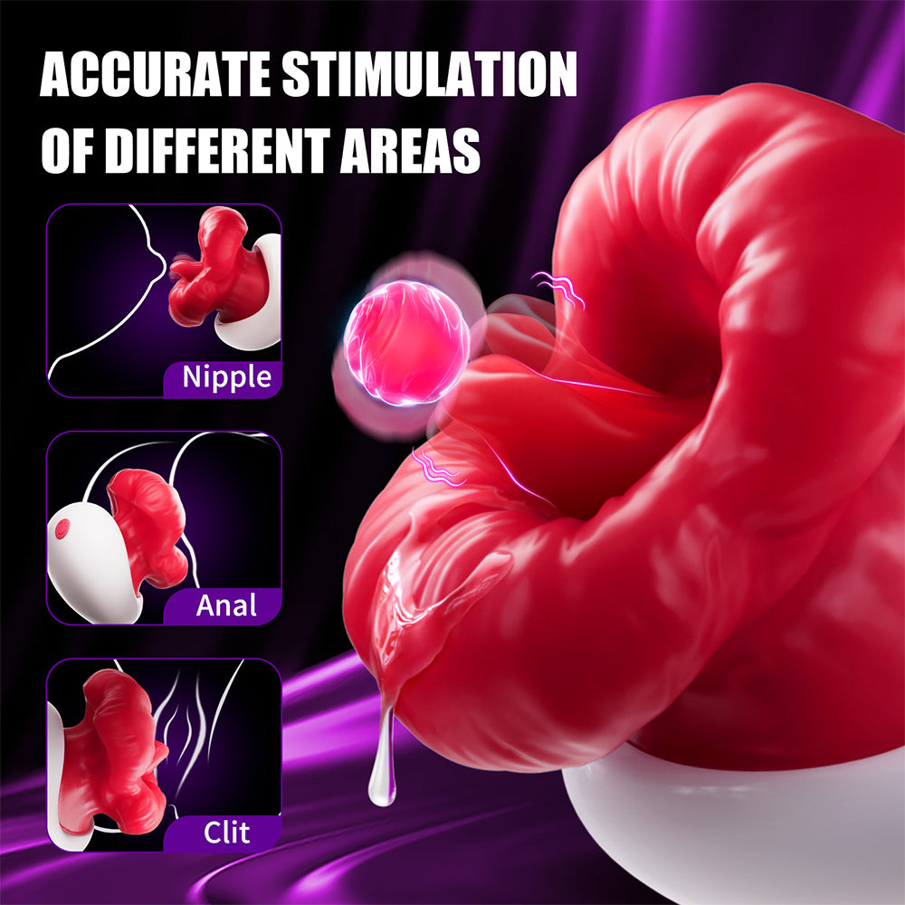Nipple Sex Toy Clitoral Stimulator with 8 Vibrating 8 Tongue Licking Modes, G Spot Vibrators Nipple Toys Adult Toys Games for Man Women Couples