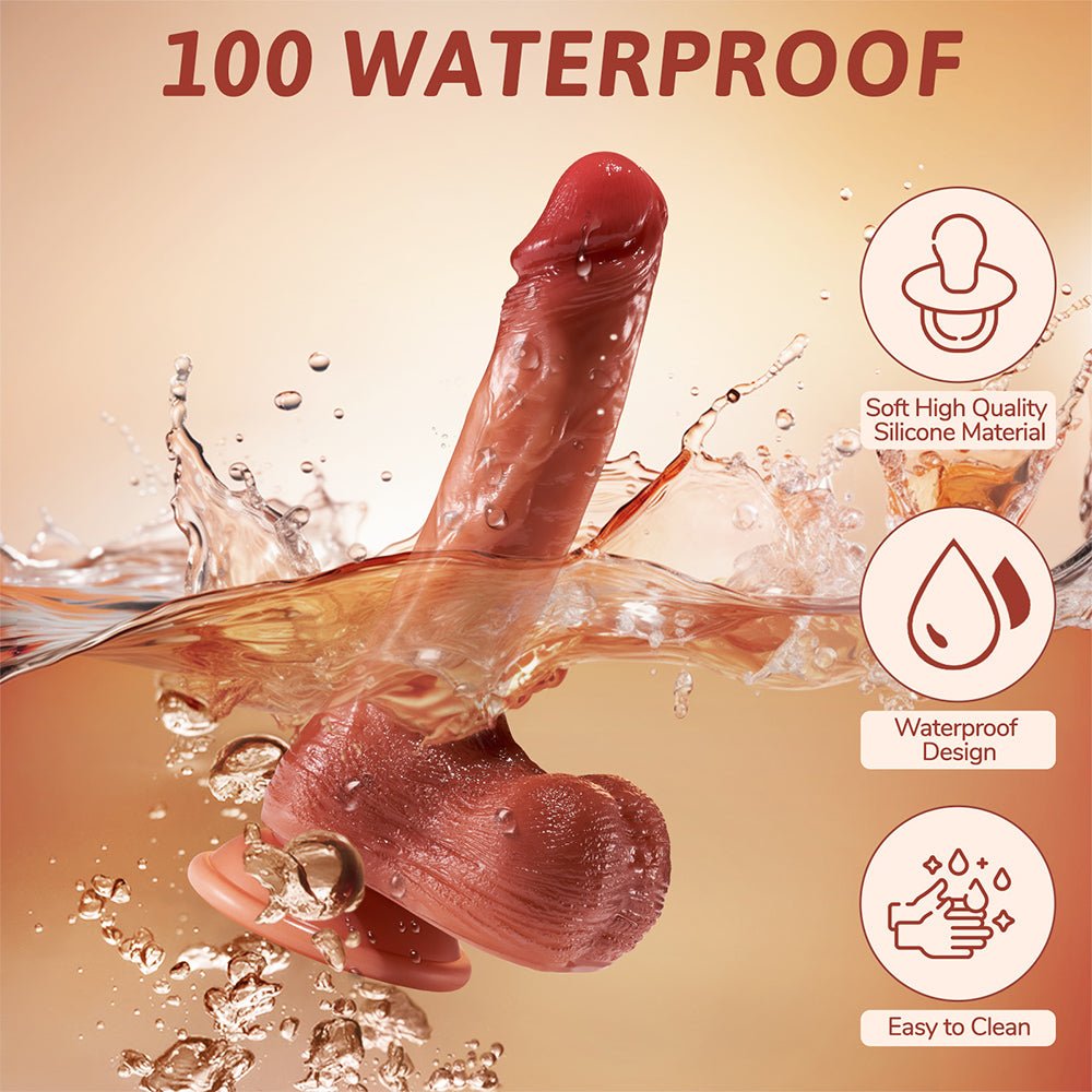 Dildo Vibrating Dildo - 7.9 Inch Soft Silicone Anal Dildo with 8 Vibration Modes Strong Suction Cup