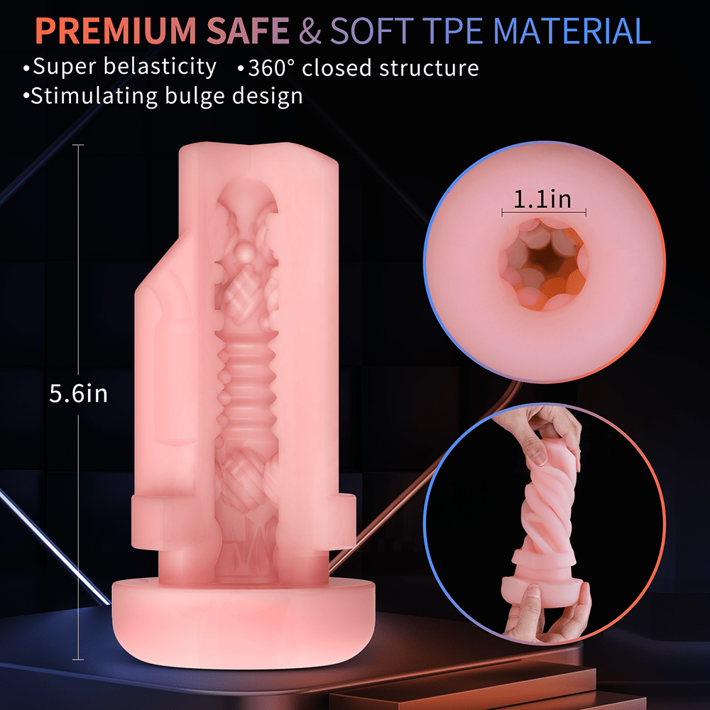 Multi-Function Male Masturbator - 4 Thrusts & 4 Suctions & 10 Vibration Modes