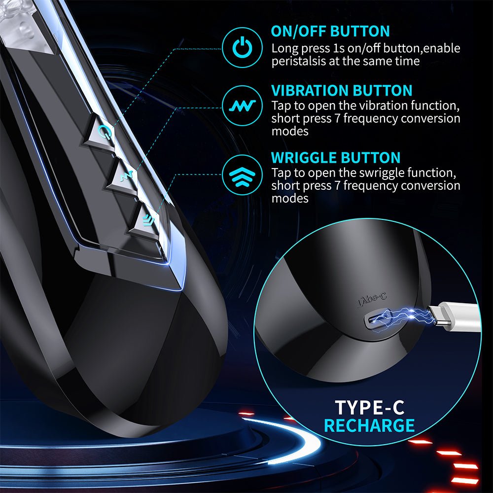 Automatic Male Masterburbater Sex Toys Male Masturbator with 7 Thrusting Vibrations