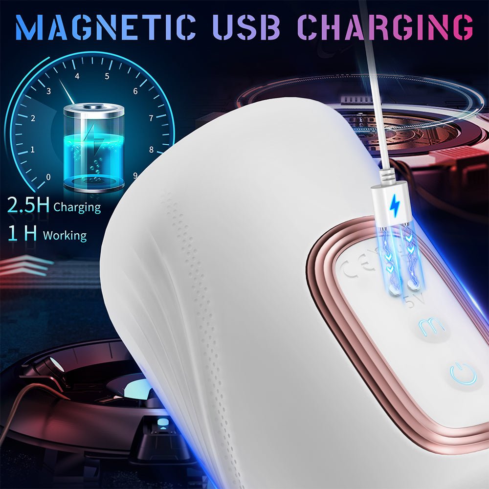 Automatic Male Masturbators Sex Toy - Male Sex Toys for Penis Stroker with 10 Tapping & 10 Vibrating Modes