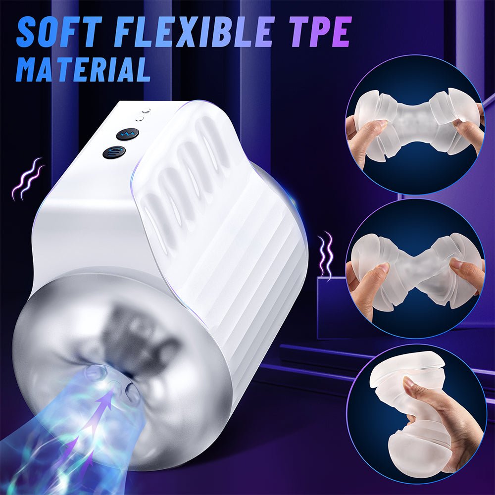 Male Masturbator Men Sex Toys - Male Masturbators with 4 Suction & 10 Vibration Modes, Sucking Male Masturbation Cup