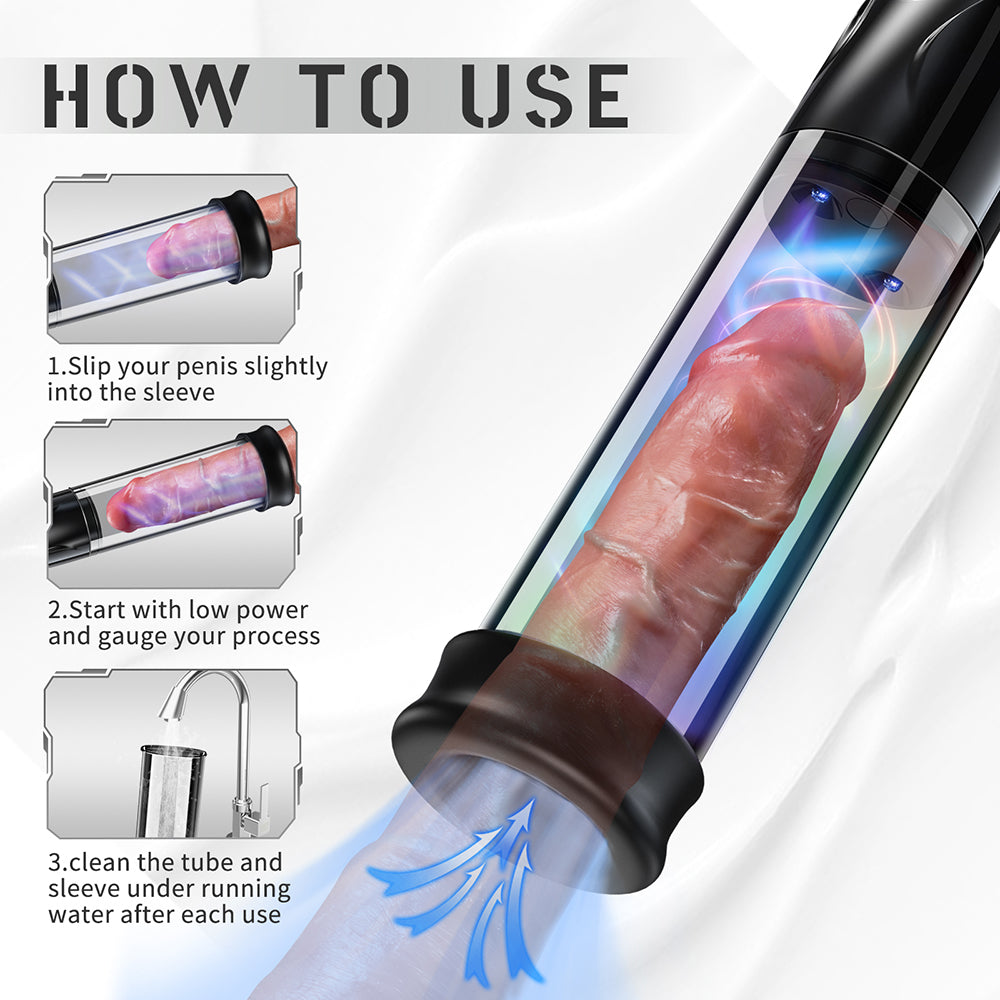 Electric Penis Vacuum Pump with 5 Suction Modes, Rechargeable Male Masturbator Penis Enlargement Pump