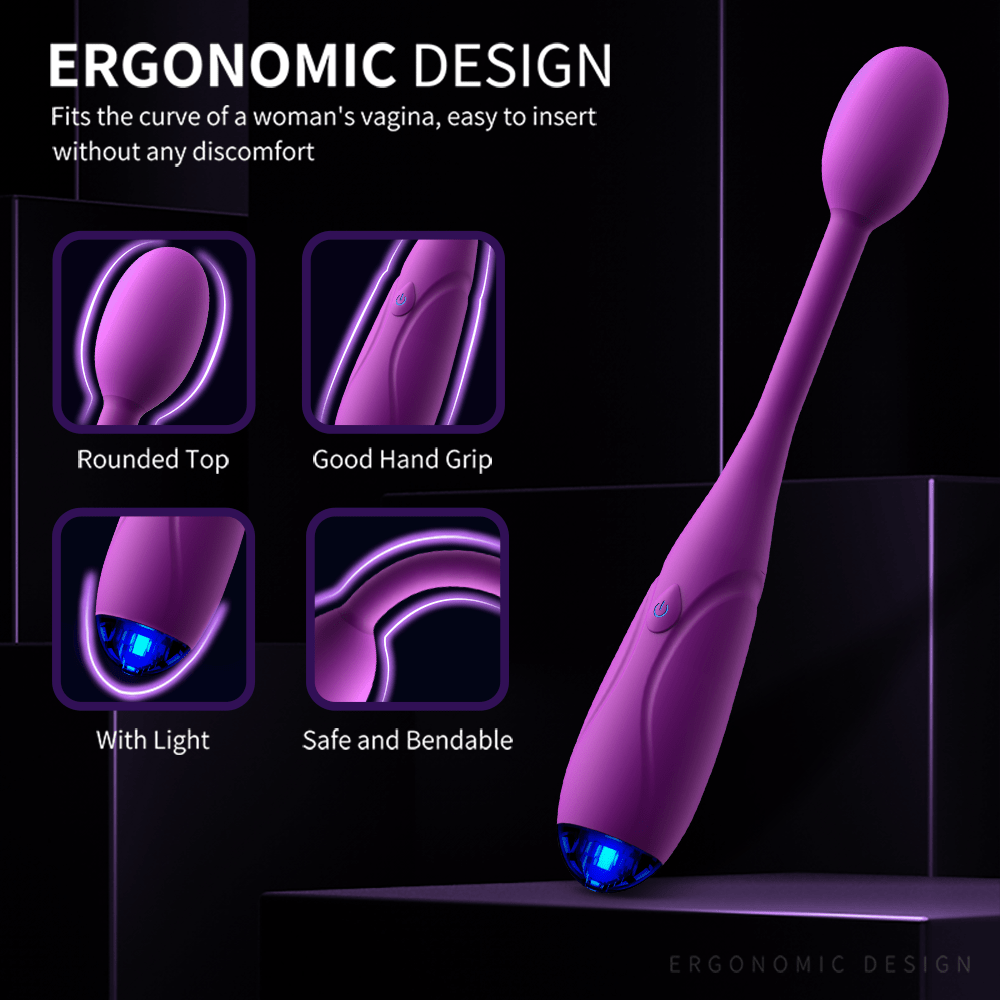 Silicone Clitoral Stimulator with 10 Vibration Patterns for G-spot & Anal