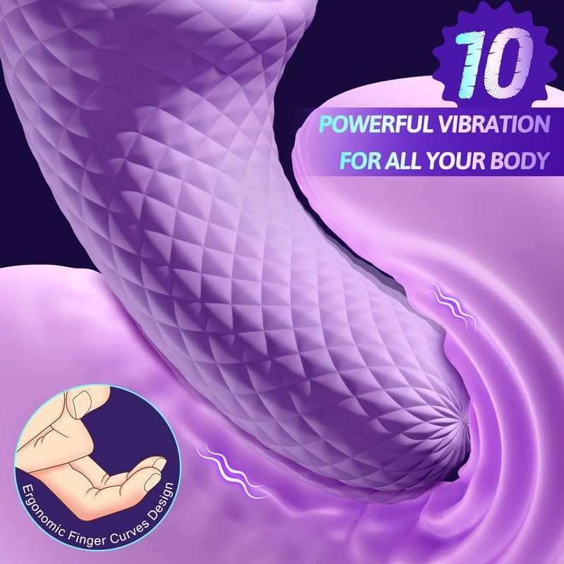 Electric Pulse Vibrator Wand - 10 Modes for G-Spot, Clitoral, Nipple, Anal Stimulation, Magic Wand Small Vibrators for Women Pleasure