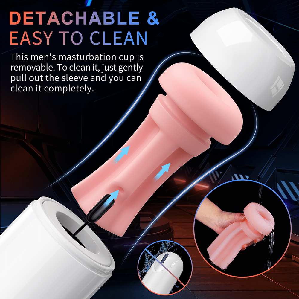 Multi-Function Male Masturbator - 4 Thrusts & 4 Suctions & 10 Vibration Modes