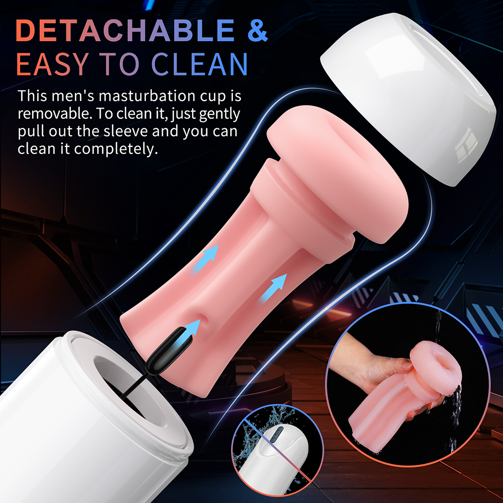 Male Masturbator Adult Sex Toys,Sex Machine with 4 Thrusting & 4 Suction & 10 Vibration Modes Pocket Pussy