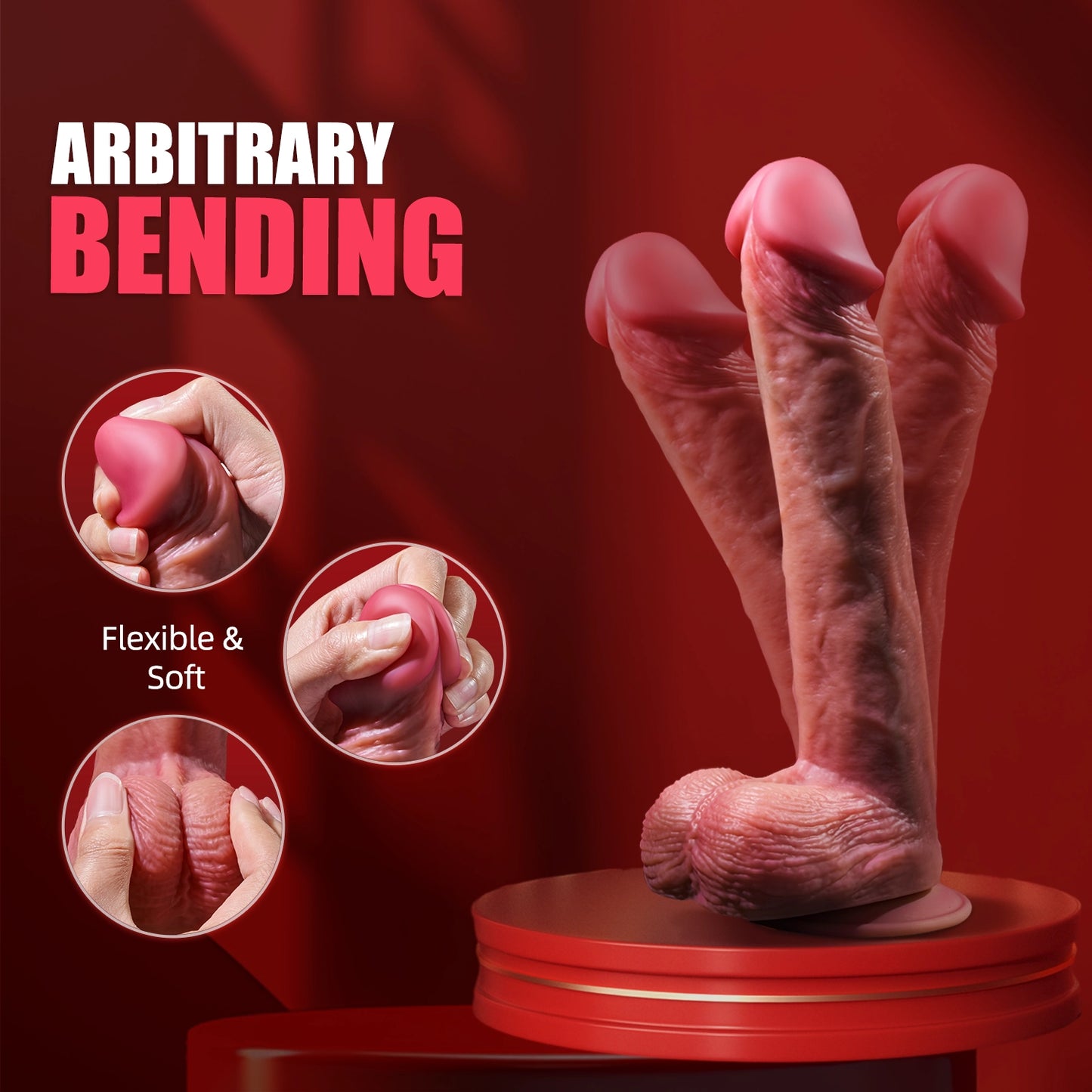 9.05-Inch Female Pleasure Dildo – Silicone Vaginal & Anal Toy with Suction Cup