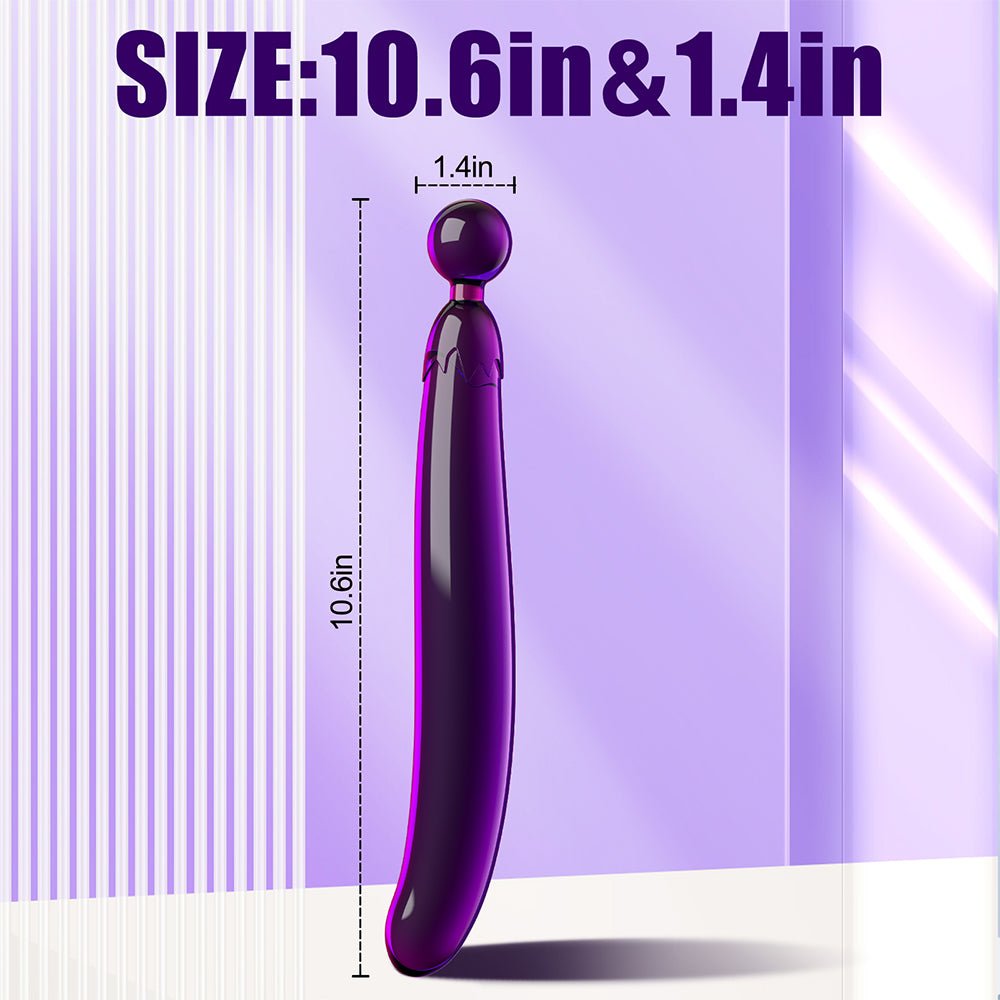 Clear Dildo G Spot Sex Toy - 10.6 Inch Pleasure Wand Double Head Anal Stimulator Sex Toys for Women