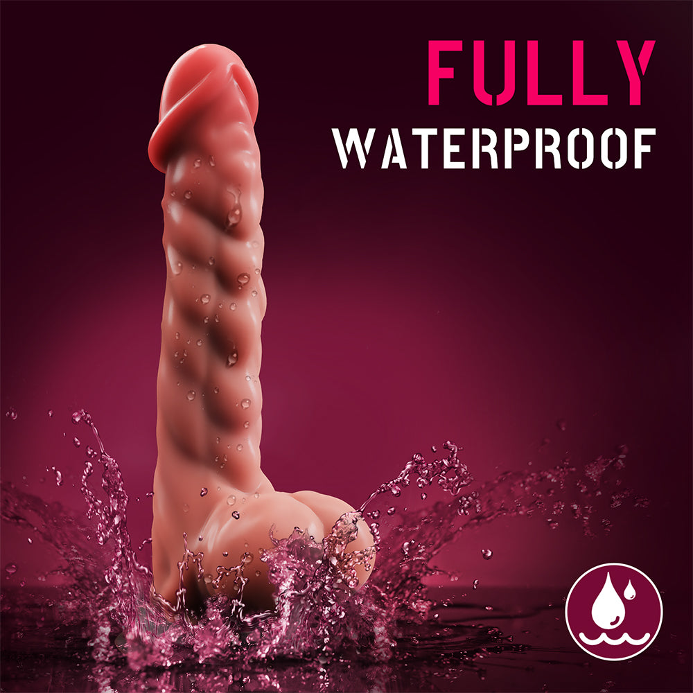 Realistic Manual Dildo  for Women- 9.6" Fantasy Silicone Dildo with Strong Suction Cup