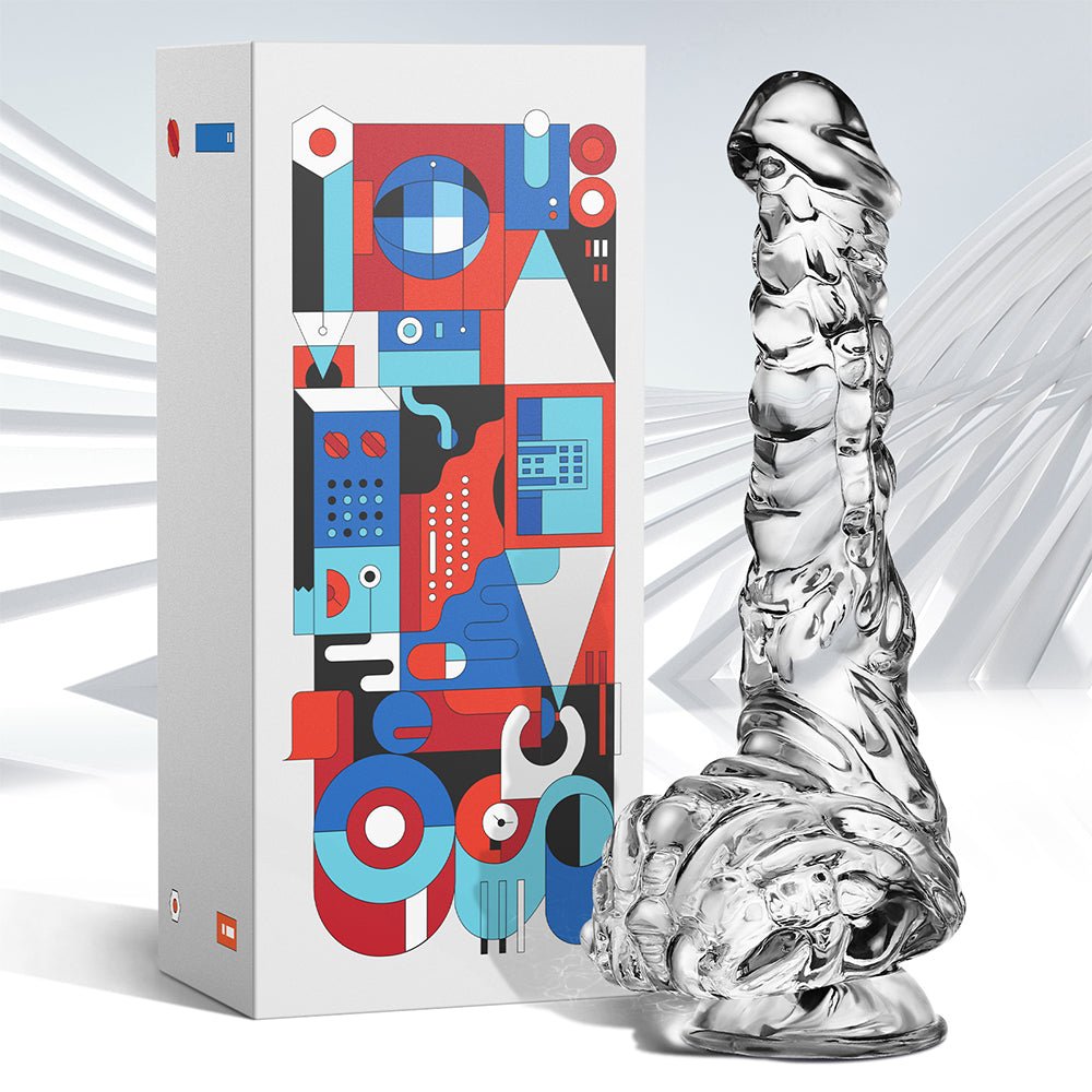 LPJXVU 9 Inch Clear Realistic Dildo, Bad Dragon Dildo with Soft Material and Powerful Suction Cup