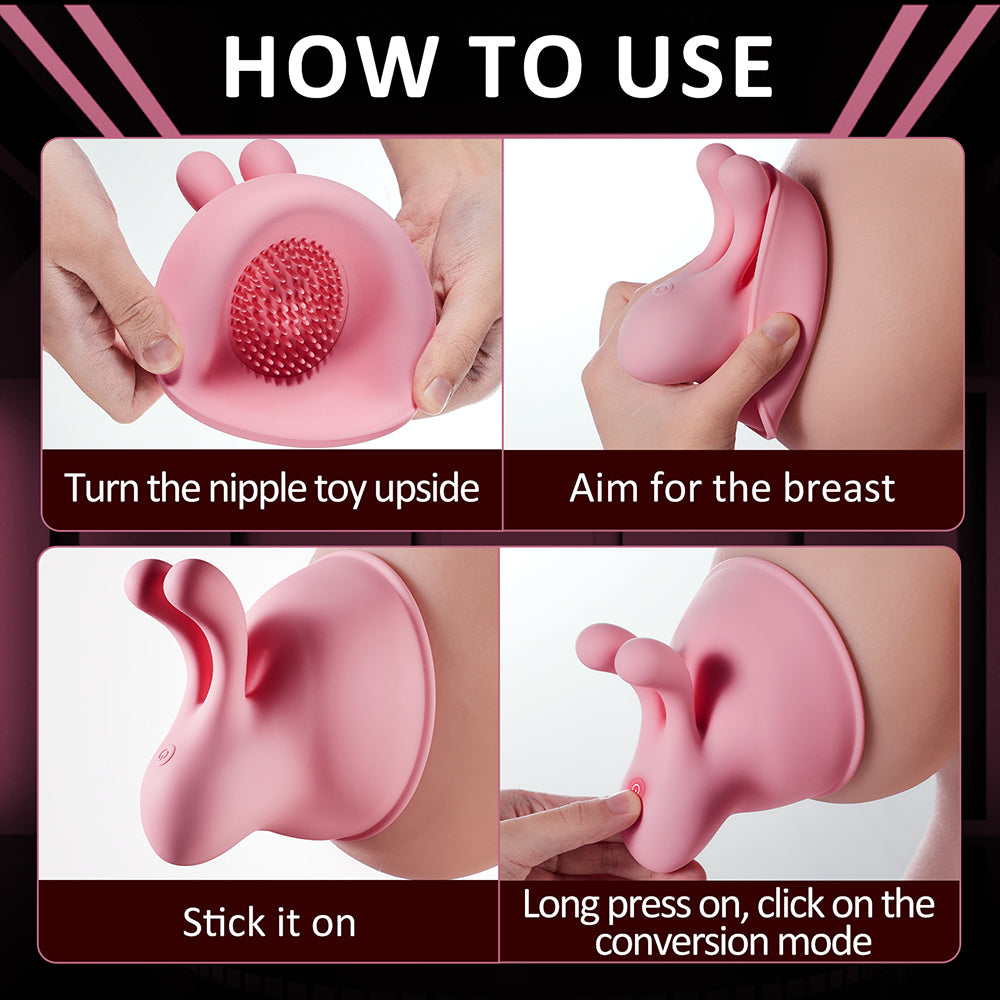 Vibrator Nipple Toy Sex Toys - Wireless Nipple Vibrator with 10 Vibrating Speed Modes Female Stimulator Massager