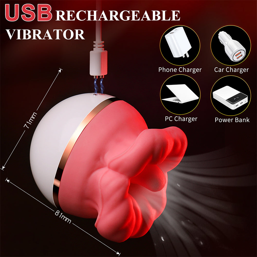 Tongue Licking Suction Vibrator with 3 Suction Modes 5 Vibrations Nipple Toy