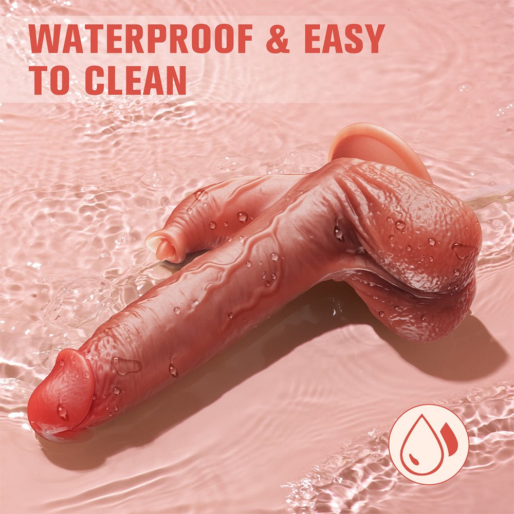 Realistic Vibrating Squirting Dildo for Women - 8.9 inch Ejaculating Dildos Vibrator with 7 Vibration 7 Licking Modes for Clitoral G Spot Stimulation