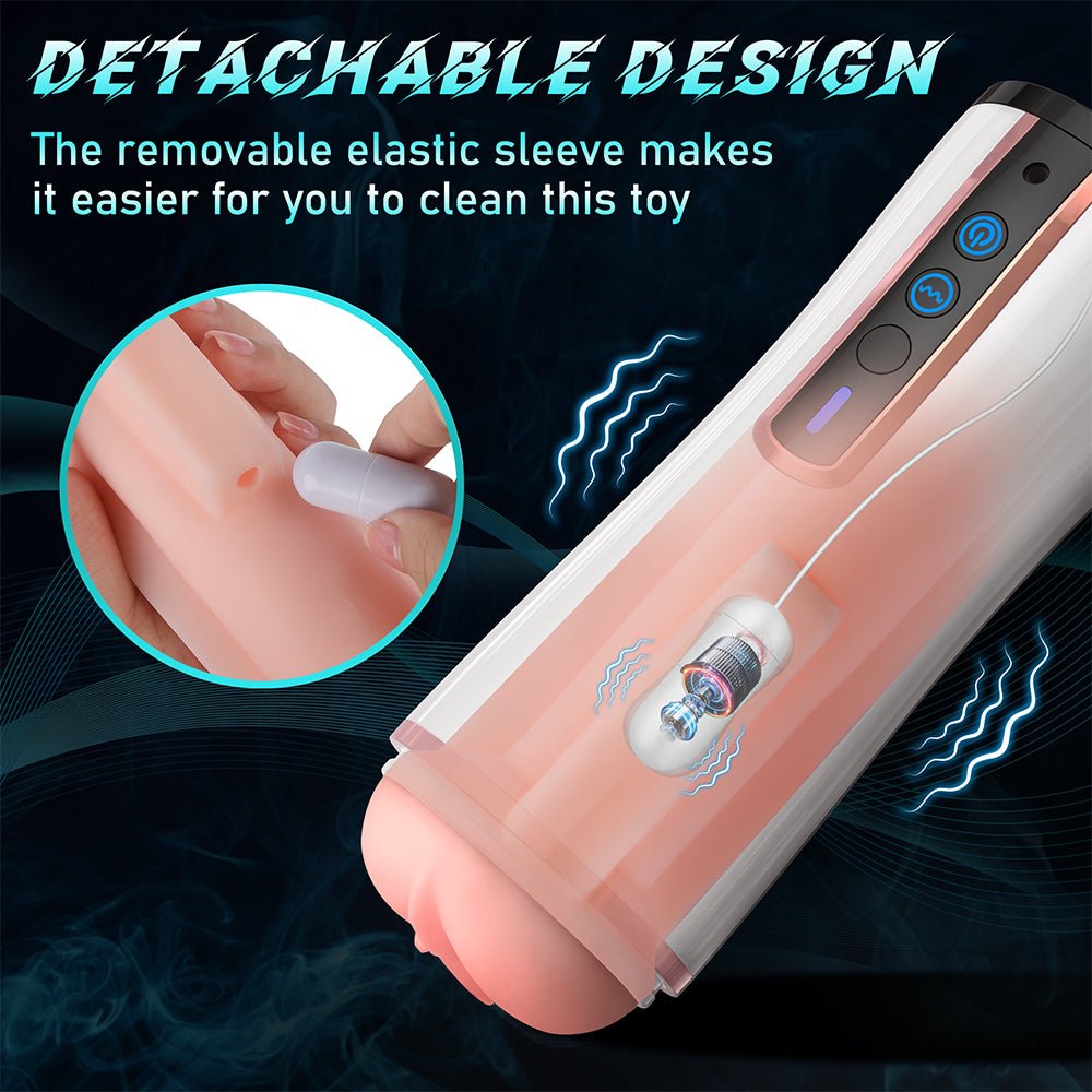 Automatic Male Masturbator Cup - Hands Free Masturbators Stroker with 10 Vibrating Modes Male Pleasure Blowjob Machine