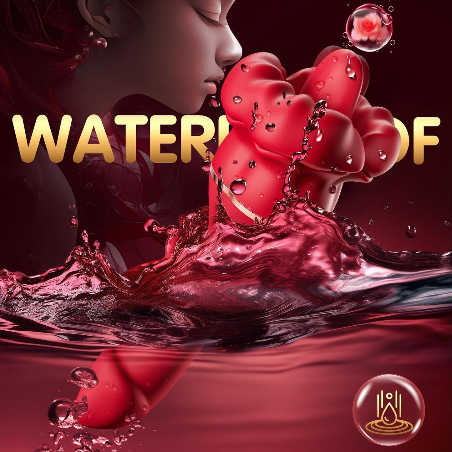 Rose Vibrator 10 Tongue Licking & Vibration Modes