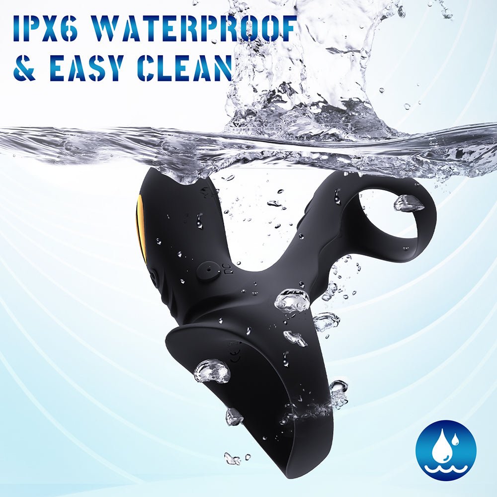 Vibraring Cock Ring Sex Toy for Men, 9 Vibrating Modes Male Penis Ring with G-Spot Clitoral Stimulator