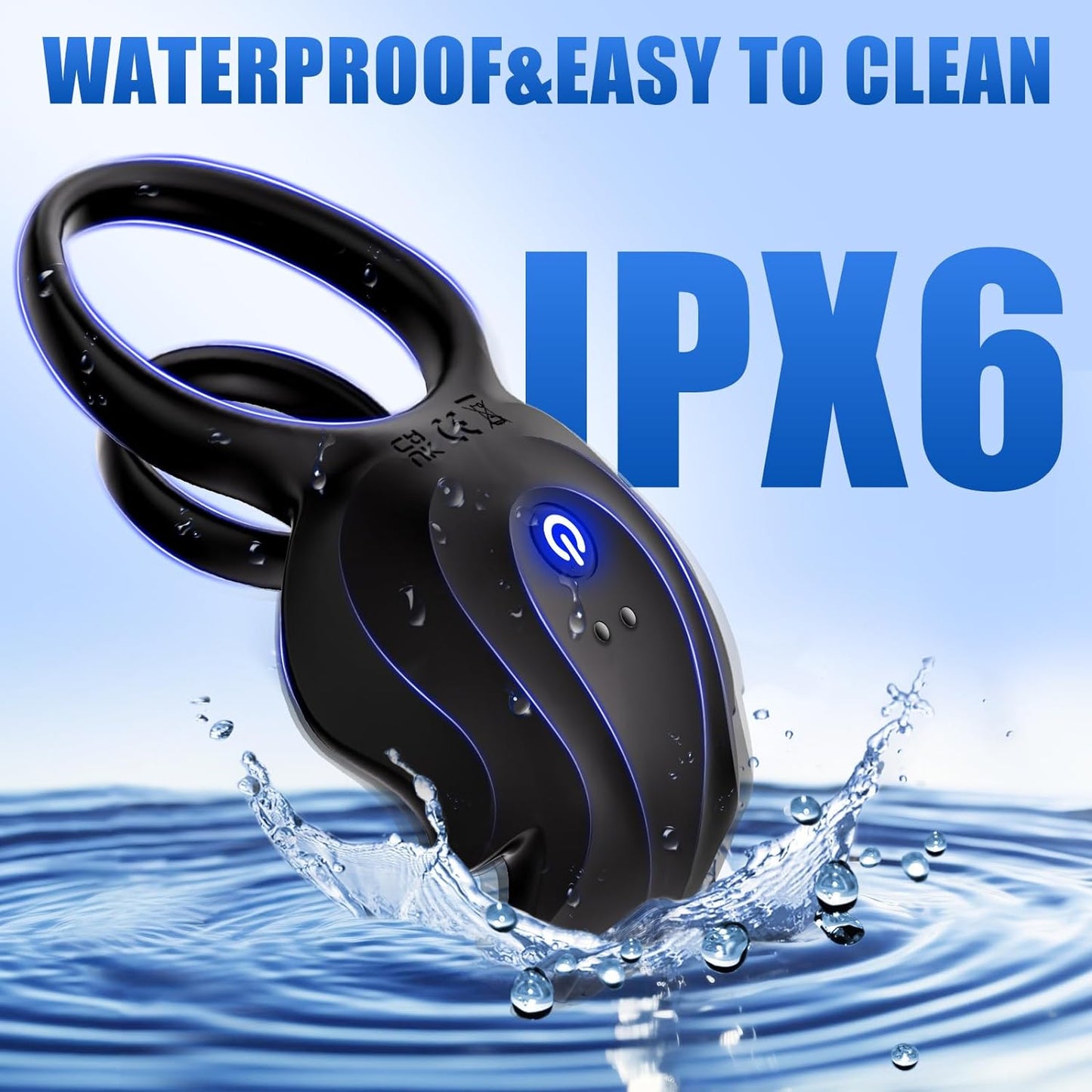 Penis Ring Clitoral Vibrator Double Pleasure 2-in-1 Vibrating Cock Ring with 9 Modes and APP Remote Control